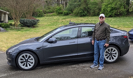 Gary Bulmer and his 2021 Tesla M3